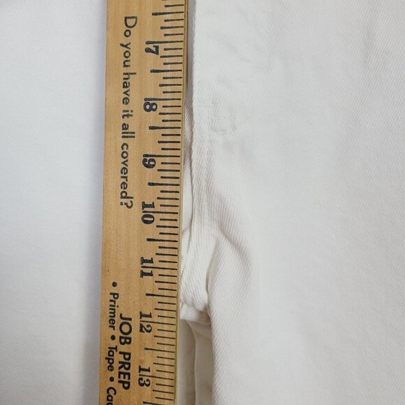 Vintage Forenza White Jeans Sz 12 100% Cotton Made In USA Zippered Ankles 1980s - Picture 12 of 14